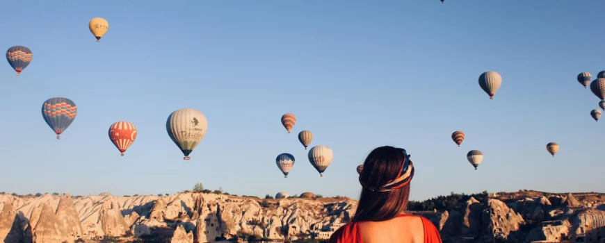 Hot air balloons over Cappadocia at sunrise — private Turkey tour packages from Singapore