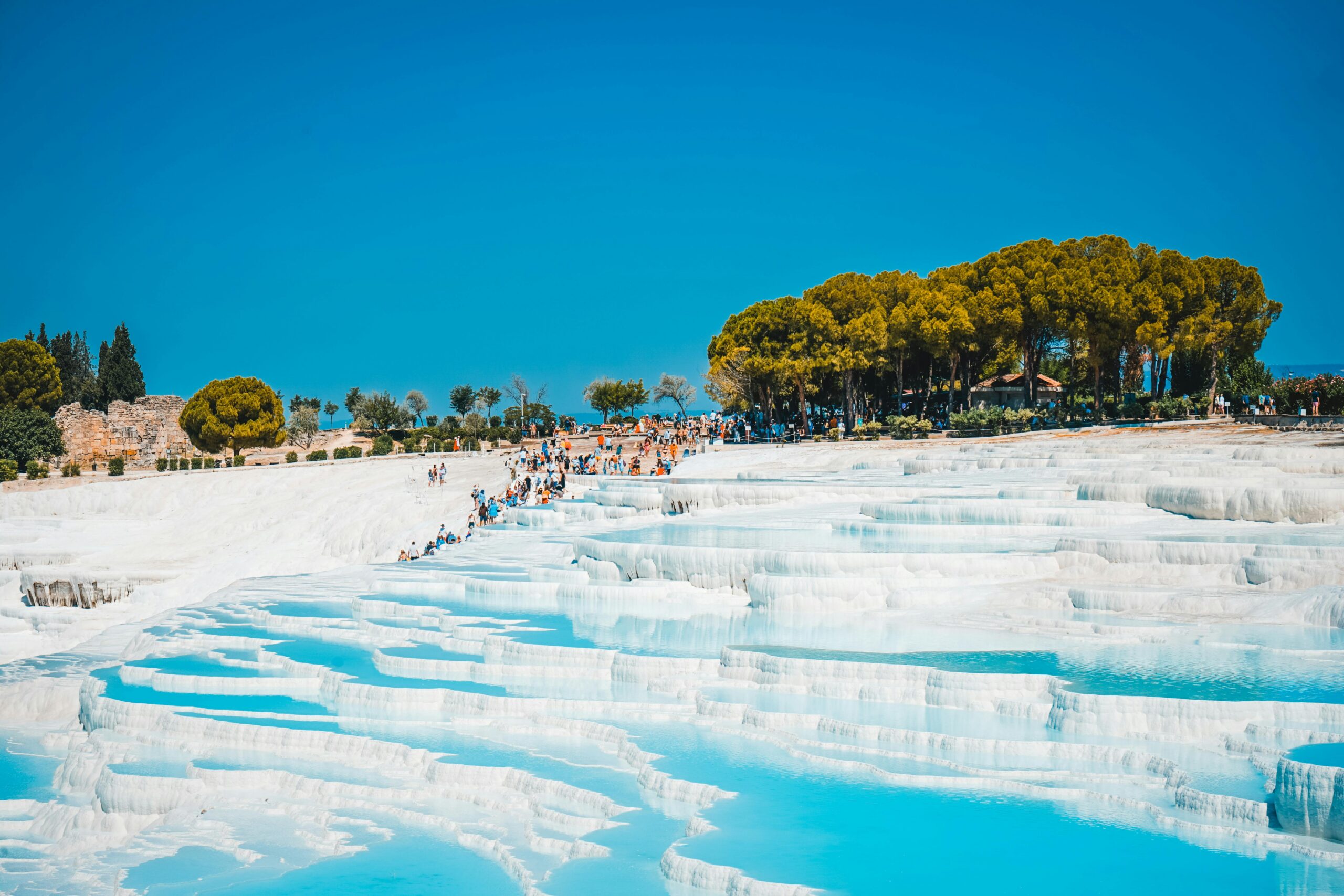 Pamukkale private tour — white travertine terraces & Hierapolis