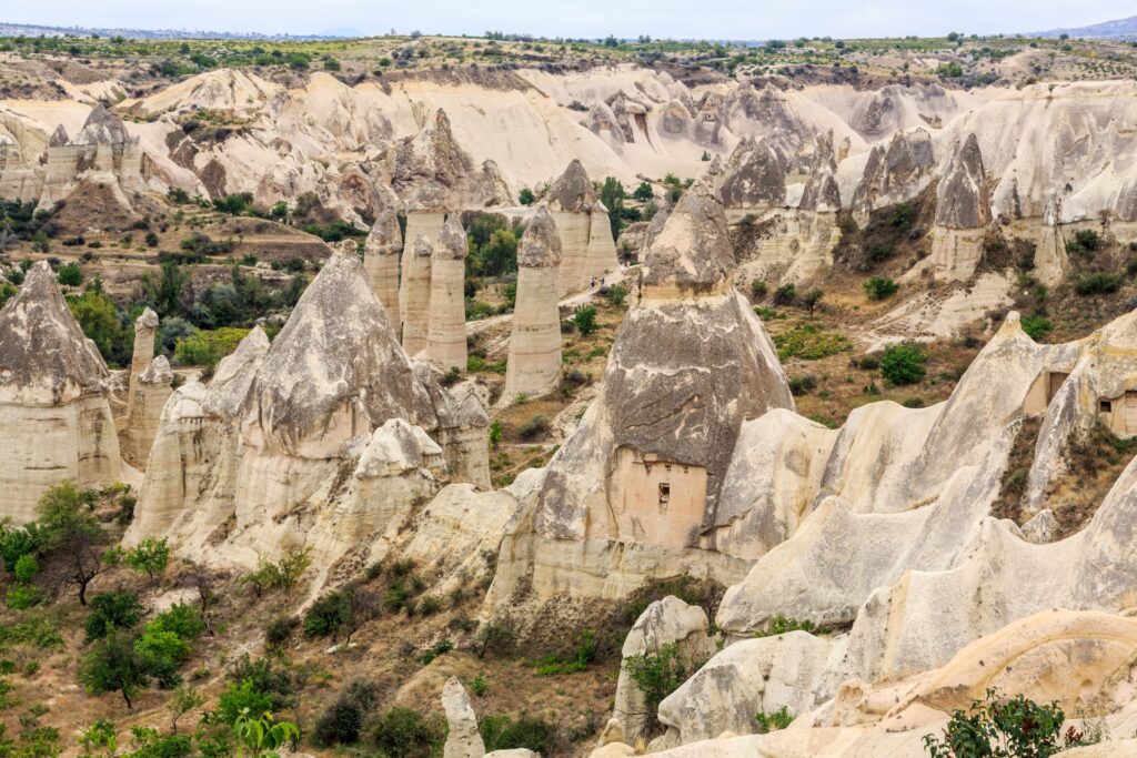 Fairy chimneys and tuff rock cones in Love Valley, Cappadocia