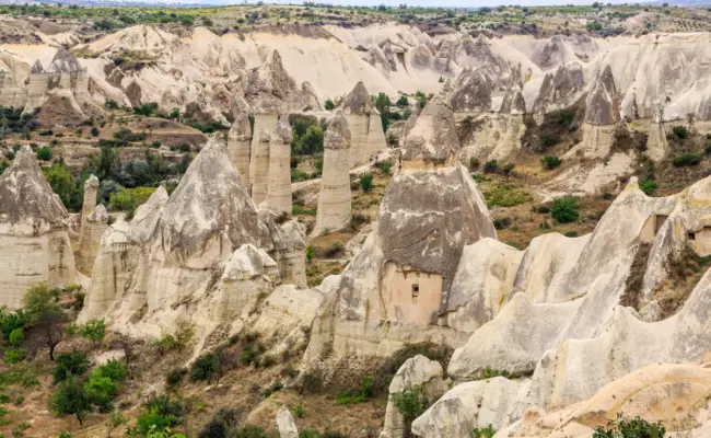 Fairy chimneys and tuff rock cones in Love Valley, Cappadocia