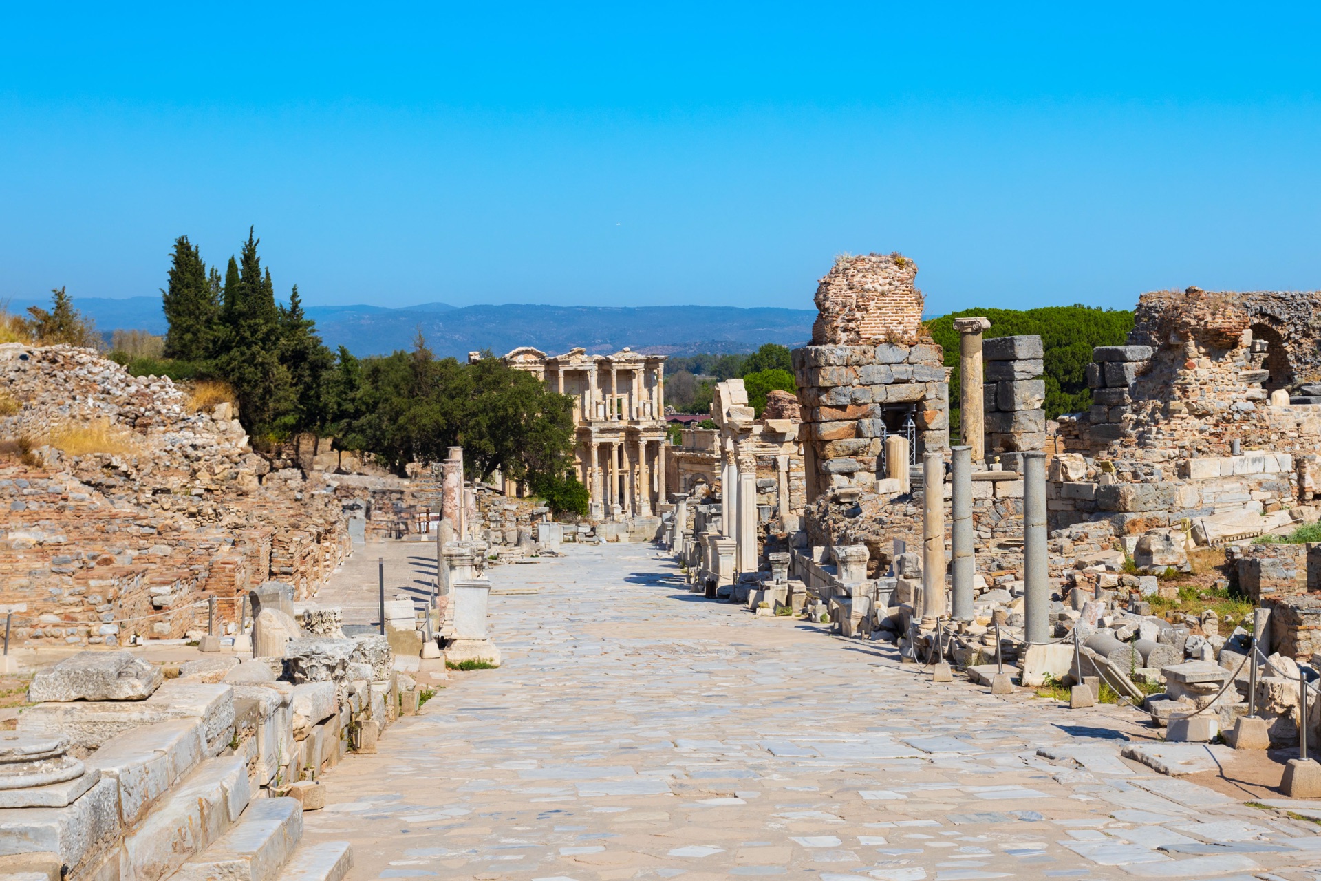 Ephesus ancient greek city is located in izmir province in turkey