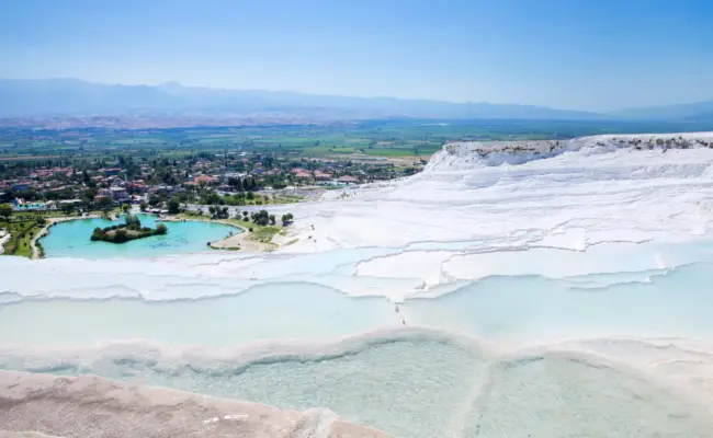 White travertine terraces of Pamukkale
